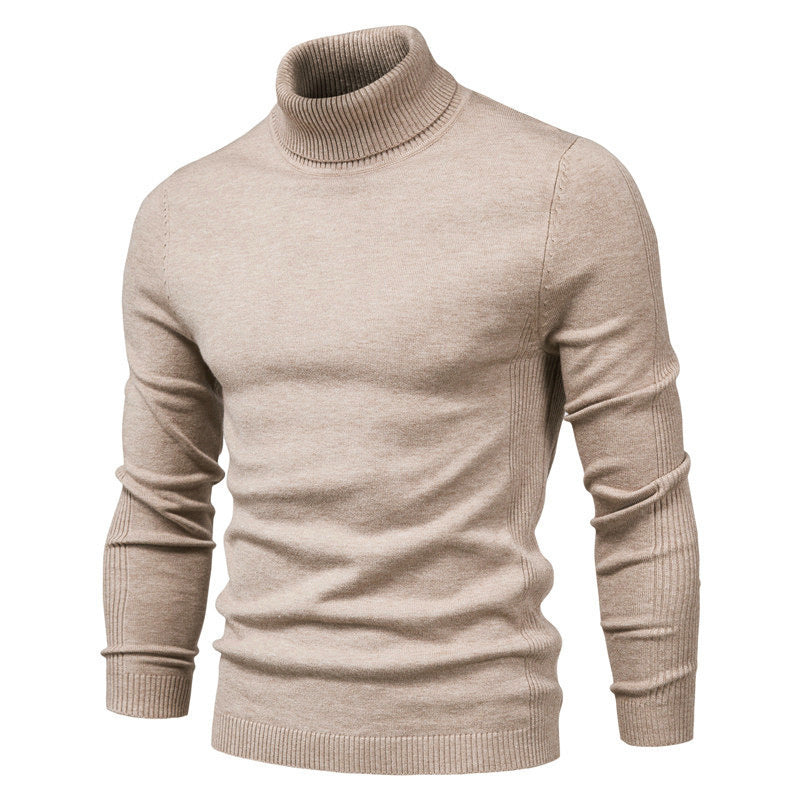 Men's Solid Color Slim Pullover Turtleneck Sweater Winter Casual Tops Clothing - 𝓢𝓱𝓸𝓹𝓵𝓮𝓬𝔂