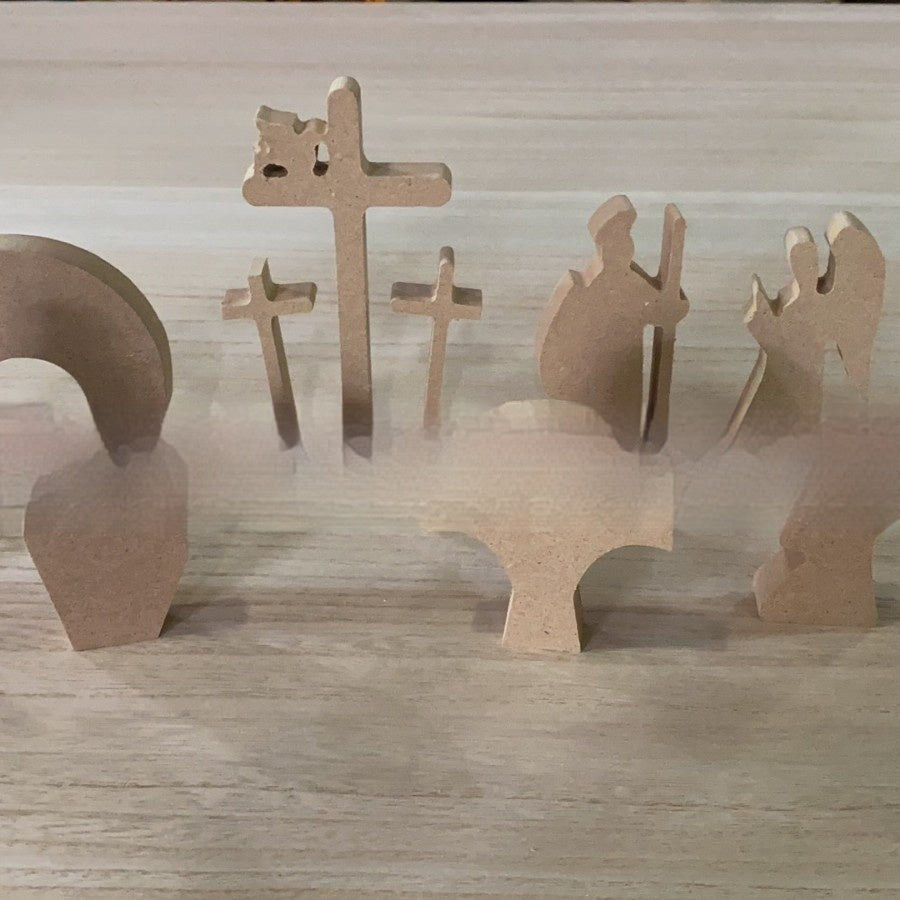 Easter Scene Wooden Decoration - 𝓢𝓱𝓸𝓹𝓵𝓮𝓬𝔂