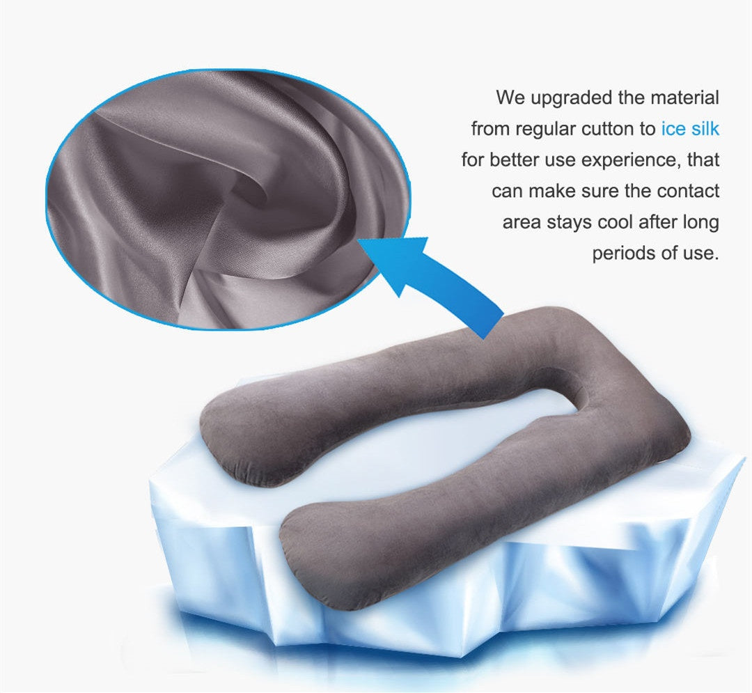 Summer Sleeping Support Pillow For Pregnant Women U Shape Maternity Pillows Pregnancy Ice Silk - 𝓢𝓱𝓸𝓹𝓵𝓮𝓬𝔂