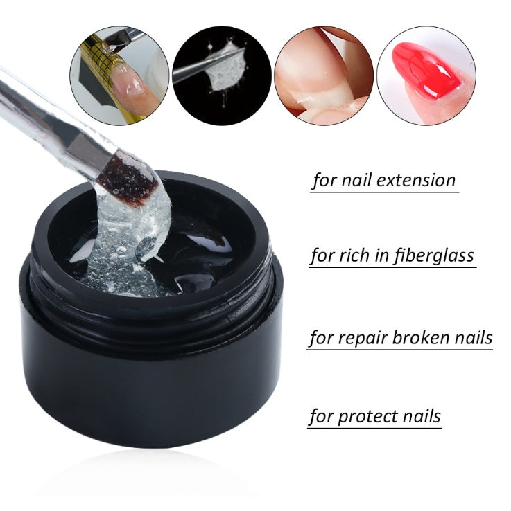 Creacked Repair Glue Nail Fiber Silk Extension Gel Fiberglass Poly UV Builder Gel Polish Manicure Art Prolonged Tool - 𝓢𝓱𝓸𝓹𝓵𝓮𝓬𝔂