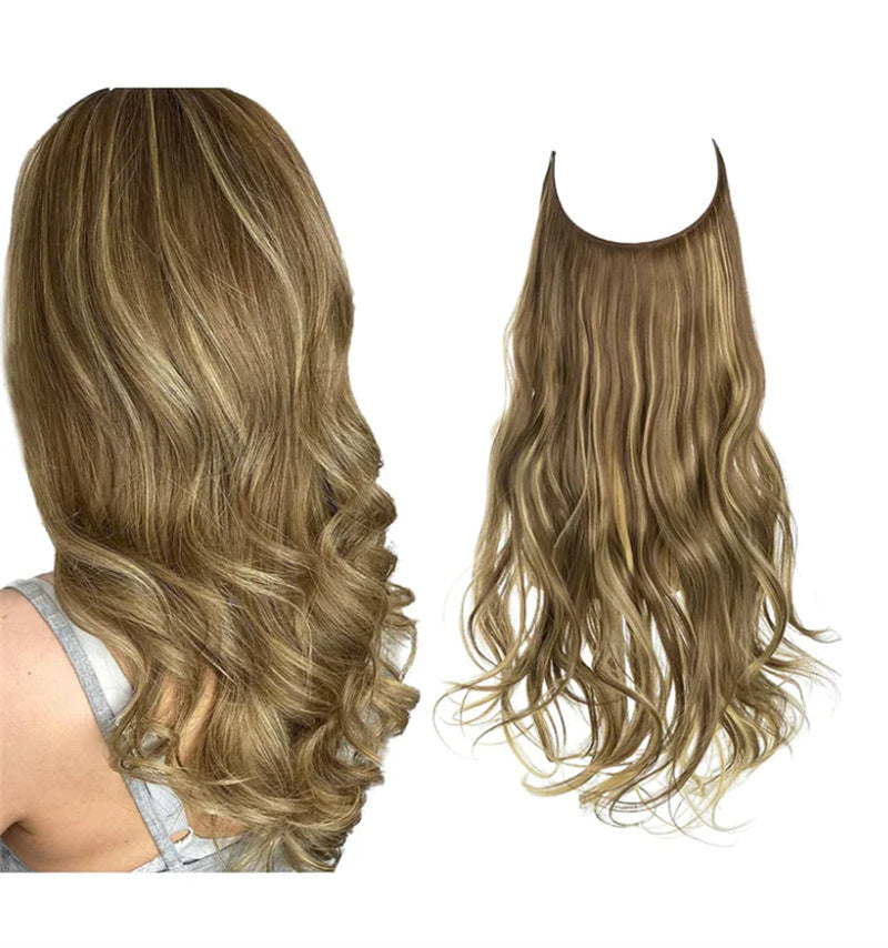 Wig Female Extension Chemical Fiber Long Curly Hair Matte High-temperature Fiber Fishing Thread Wig Set - 𝓢𝓱𝓸𝓹𝓵𝓮𝓬𝔂