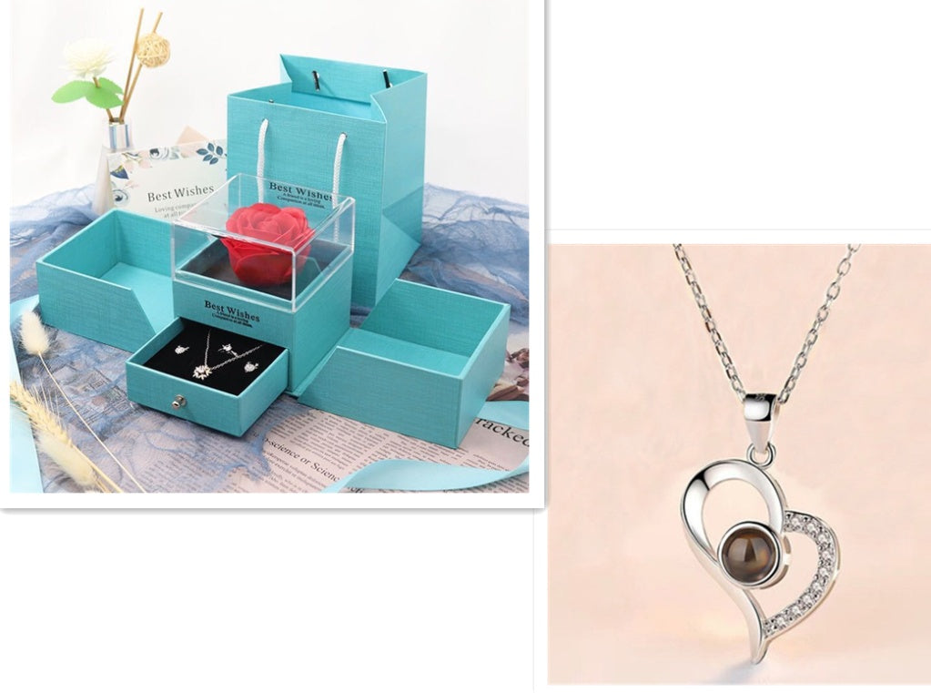 Hot Valentine's Day Gifts Metal Rose Jewelry Gift Box Necklace For Wedding Girlfriend Necklace Gifts - 𝓢𝓱𝓸𝓹𝓵𝓮𝓬𝔂