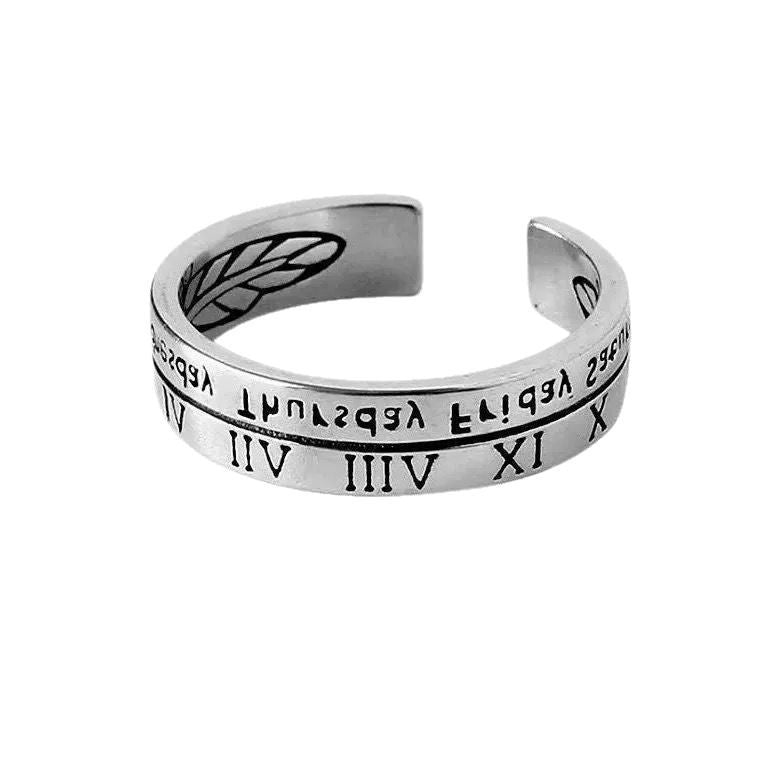 Retro Retro Roman Numerals Three-piece Ring Set Women - 𝓢𝓱𝓸𝓹𝓵𝓮𝓬𝔂