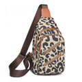 Leopard Print Sling Chest Bag With Headphone Jack Crossbody Backpack Shoulder Bag Women - 𝓢𝓱𝓸𝓹𝓵𝓮𝓬𝔂
