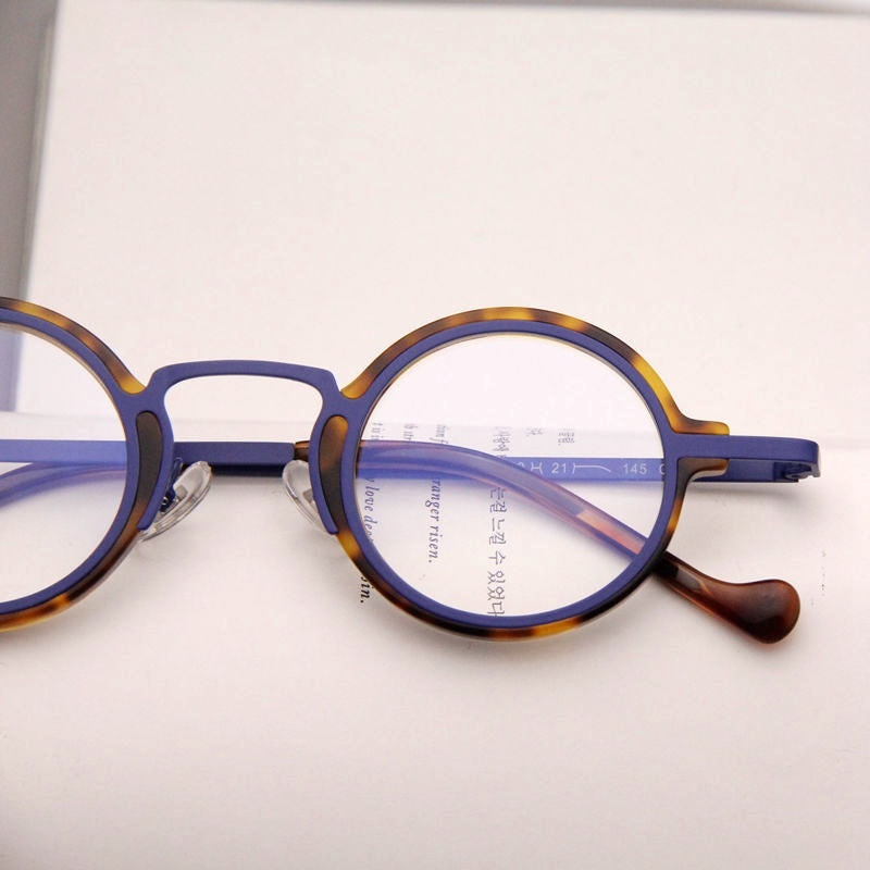 Retro Hawksbill Metal Round Frame Glasses Myopia - 𝓢𝓱𝓸𝓹𝓵𝓮𝓬𝔂