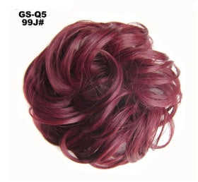 Europe, Japan, and South Korea popular hair bun fluffy natural drawstring curly hair ball head hair ring hair set female hair accessories chemical fiber hair - 𝓢𝓱𝓸𝓹𝓵𝓮𝓬𝔂