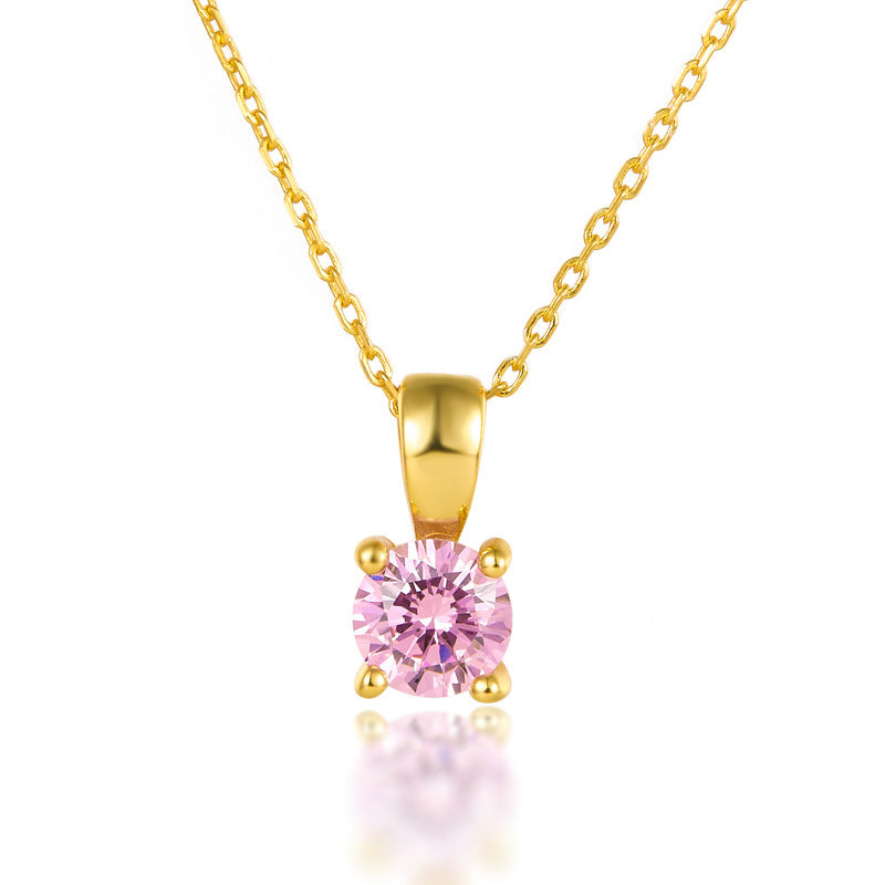 925 Sterling Silver December Birthday Stone Necklace Niche Senior Female - 𝓢𝓱𝓸𝓹𝓵𝓮𝓬𝔂