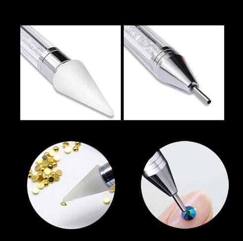 Dual-ended Nail Dotting Pen Diamond Painting Pen Crystal Beads Handle Rhinestone Studs Picker Wax Pencil Manicure - 𝓢𝓱𝓸𝓹𝓵𝓮𝓬𝔂