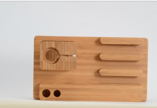 Compatible with Apple , Bamboo, wood andMobile applewatch bracket charging wooden bracket multi-function flat cell phone base - 𝓢𝓱𝓸𝓹𝓵𝓮𝓬𝔂