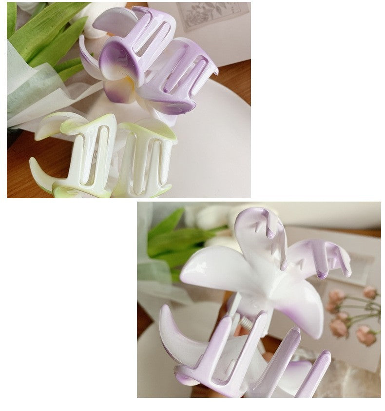 Muweordy Plumeria Hair Clips Flower Hair Clip Trendy Hair Claw Clip Popular Hair Catch Korean Hair Accessories For Women - 𝓢𝓱𝓸𝓹𝓵𝓮𝓬𝔂
