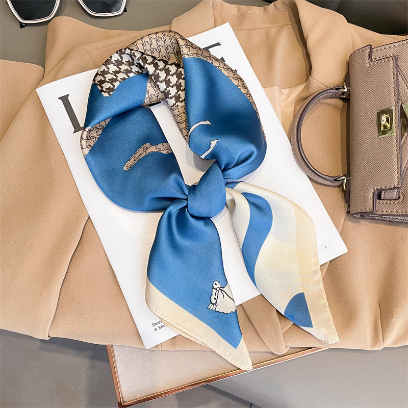 Artificial Silk Striped High-grade Korean Style Stylish Beach Arm Bag Silk Scarf - 𝓢𝓱𝓸𝓹𝓵𝓮𝓬𝔂
