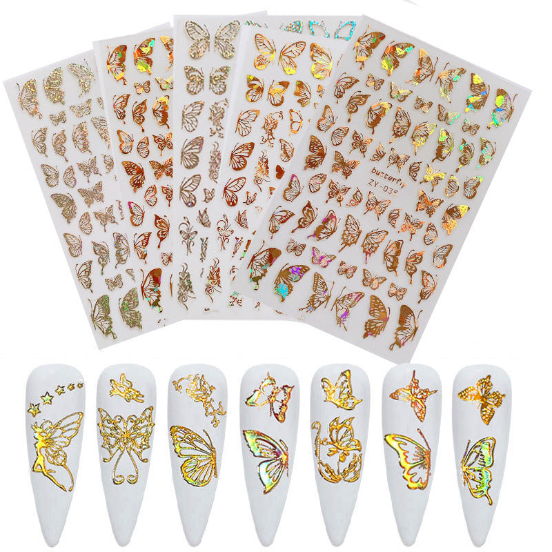 Butterfly Nail Sticker Simulation Bronzing Laser - 𝓢𝓱𝓸𝓹𝓵𝓮𝓬𝔂
