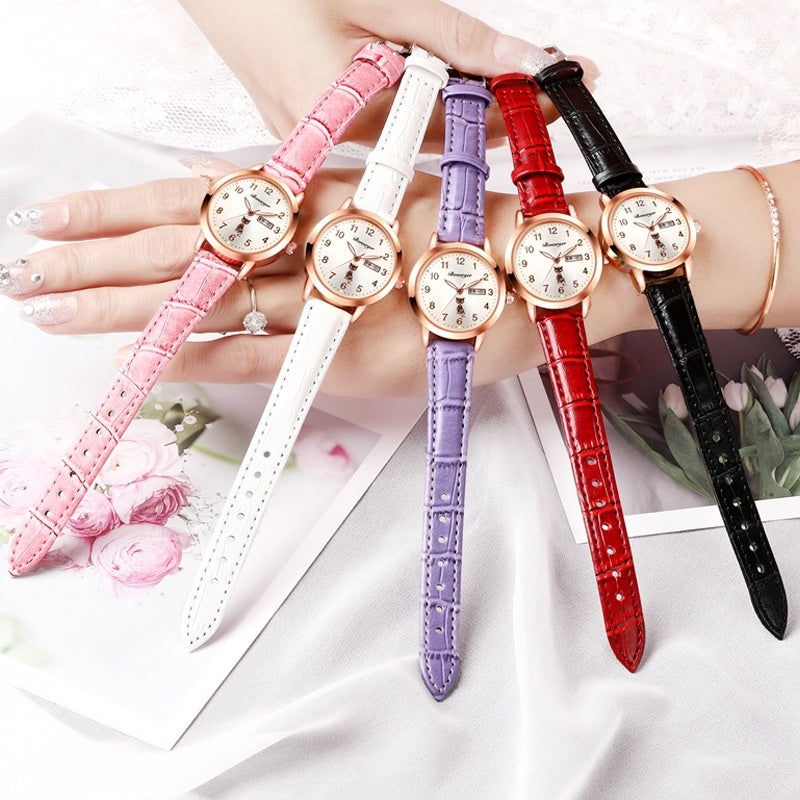 Women's Luminous Quartz Watch With Simple Waterproof Belt - 𝓢𝓱𝓸𝓹𝓵𝓮𝓬𝔂