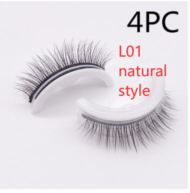 Reusable 3D Mink Lashes Natural False Eyelashes Self Adhesive Fake Glue Free Makeup Eyelash Extension Silk - 𝓢𝓱𝓸𝓹𝓵𝓮𝓬𝔂