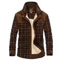 Winter Jacket Men Thicken Warm Fleece Jackets Coats Pure Cotton Plaid Jacket Military Clothes - 𝓢𝓱𝓸𝓹𝓵𝓮𝓬𝔂