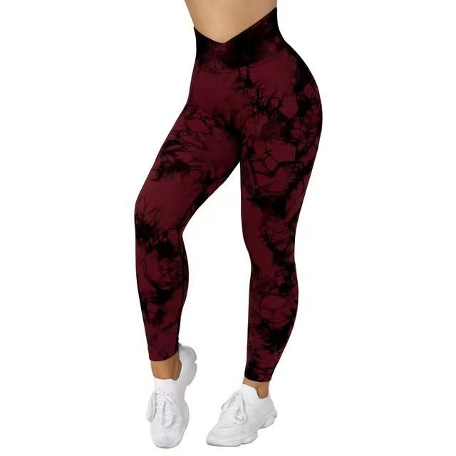 Seamless Tie Dye Leggings Women Yoga Pants Push Up Sport Fitness Running Gym Leggings - 𝓢𝓱𝓸𝓹𝓵𝓮𝓬𝔂