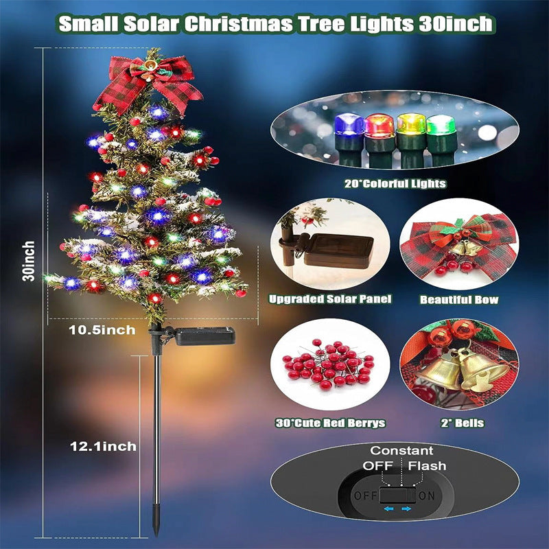 Waterproof Outdoor Christmas Decorations Solar Christmas Tree 2 Modes Yard Stake Christmas Pathway Light For Garden Yard Decor - 𝓢𝓱𝓸𝓹𝓵𝓮𝓬𝔂