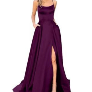 Solid Color Long Slimming And Shoulder Hollow Girlfriends Fashion Bridesmaid Party Dress - 𝓢𝓱𝓸𝓹𝓵𝓮𝓬𝔂