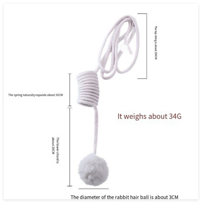 Cat Toy Self-Hi Sucker Spring Rabbit Hair Ball Interactive Play Pet Supplies Interactive Toys - 𝓢𝓱𝓸𝓹𝓵𝓮𝓬𝔂