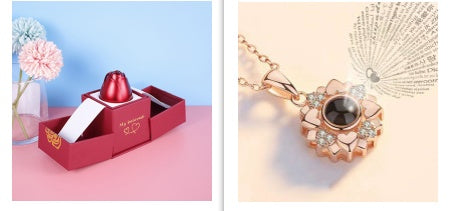 Hot Valentine's Day Gifts Metal Rose Jewelry Gift Box Necklace For Wedding Girlfriend Necklace Gifts - 𝓢𝓱𝓸𝓹𝓵𝓮𝓬𝔂