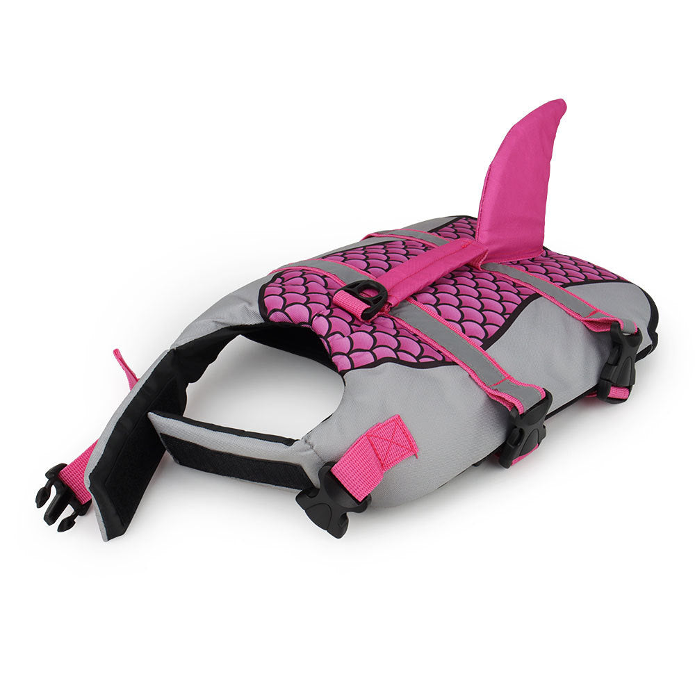 Swim Pet Dog Life Jacket Vest Clothes Life Vest Collar Harness Pets Swimming Summer Swimwear Scales Shark Pet Products - 𝓢𝓱𝓸𝓹𝓵𝓮𝓬𝔂