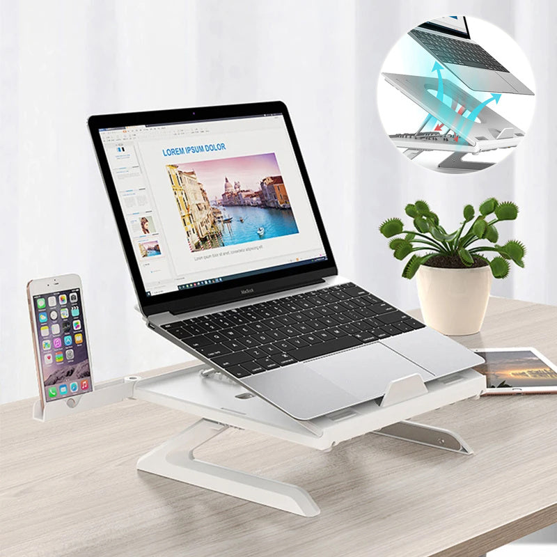 New Laptop Stand Multifunctional Folding Lift Portable Laptop Stand Monitor Increase Rack Aluminum Alloy Base - 𝓢𝓱𝓸𝓹𝓵𝓮𝓬𝔂