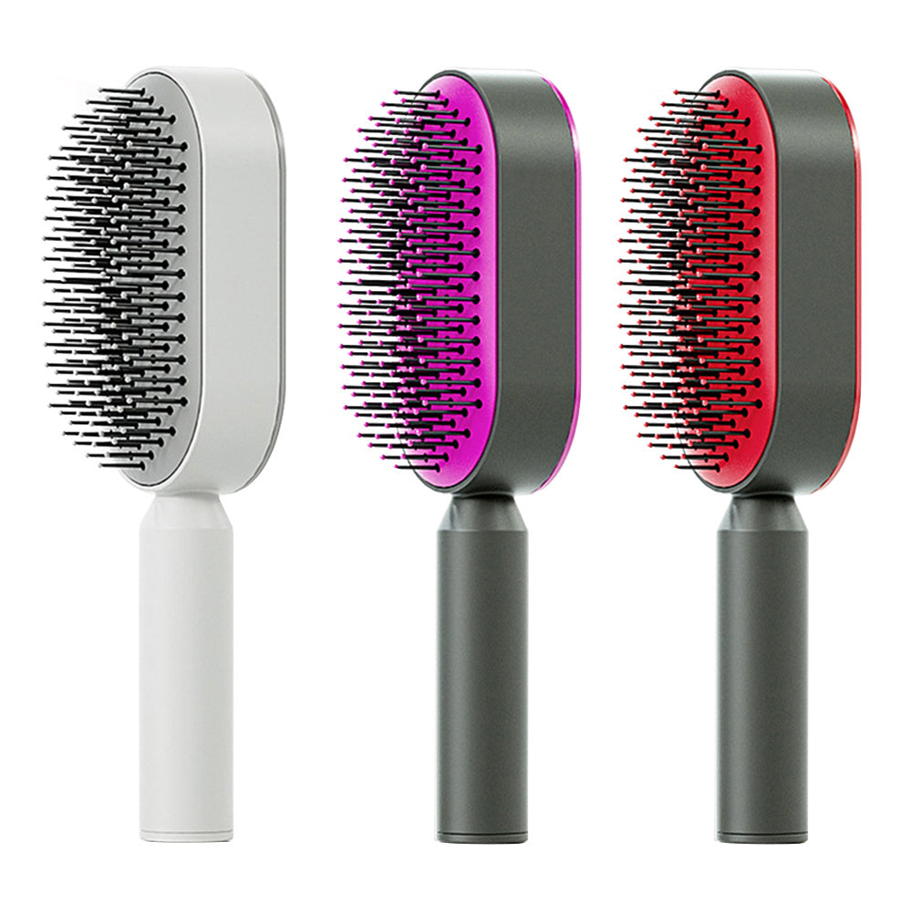 Self Cleaning Hair Brush For Women One-key Cleaning Hair Loss Airbag Massage Scalp Comb Anti-Static Hairbrush - 𝓢𝓱𝓸𝓹𝓵𝓮𝓬𝔂