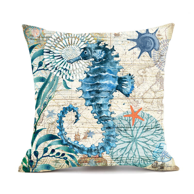 Cushion Covers Sea Turtle Printed Throw Pillow Cases For Home Decor Sofa Chair Seat - 𝓢𝓱𝓸𝓹𝓵𝓮𝓬𝔂