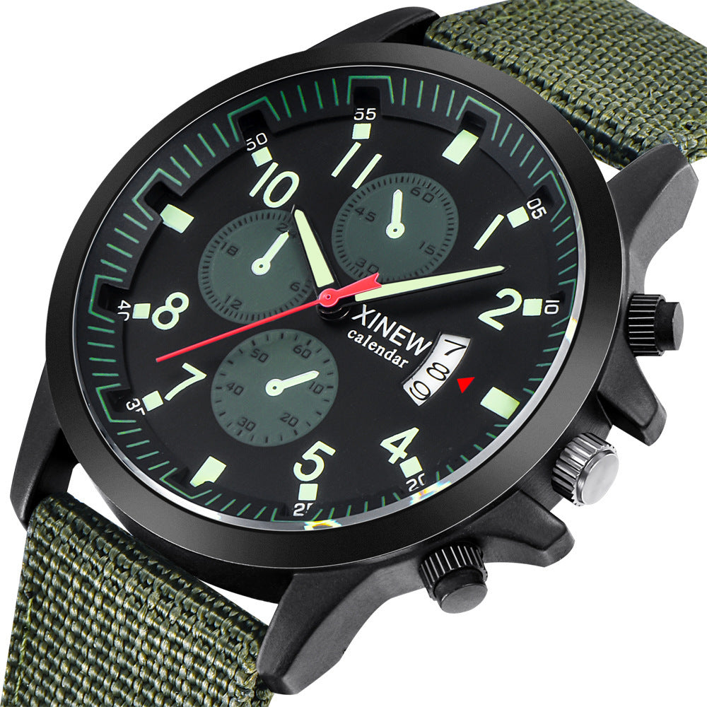 Mens Brand Watches Fashion Nylon Band Military Sports Watch - 𝓢𝓱𝓸𝓹𝓵𝓮𝓬𝔂