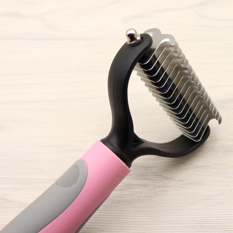 Pet Long-haired Dogknot Comb Double-sided Blade Dog - 𝓢𝓱𝓸𝓹𝓵𝓮𝓬𝔂