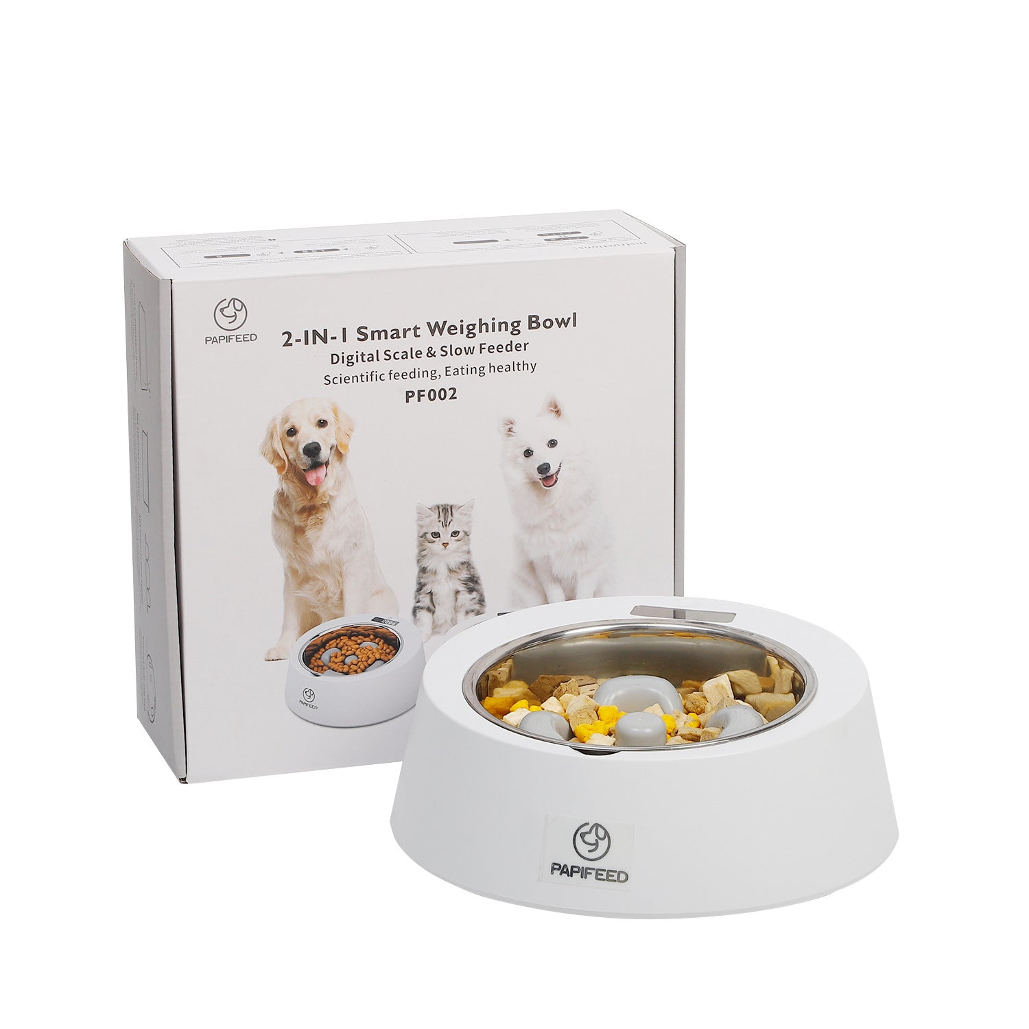 Pet Dog Bowl Slow Feeder Dog Food Bowl Smart Weighing Dog Slow Feeder Cat Pet Feeder - 𝓢𝓱𝓸𝓹𝓵𝓮𝓬𝔂