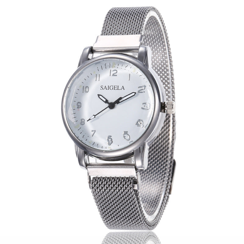 Milan Mesh Strap Magnetic Buckle Digital Women's Watch - 𝓢𝓱𝓸𝓹𝓵𝓮𝓬𝔂