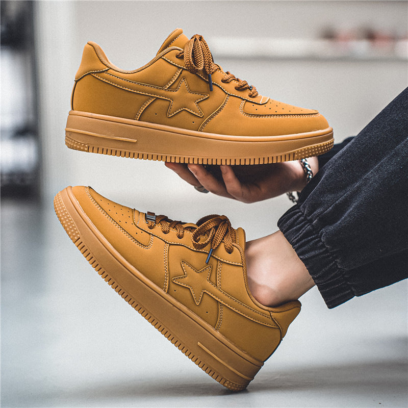 Thick Soled White Casual Sneakers For Men - 𝓢𝓱𝓸𝓹𝓵𝓮𝓬𝔂