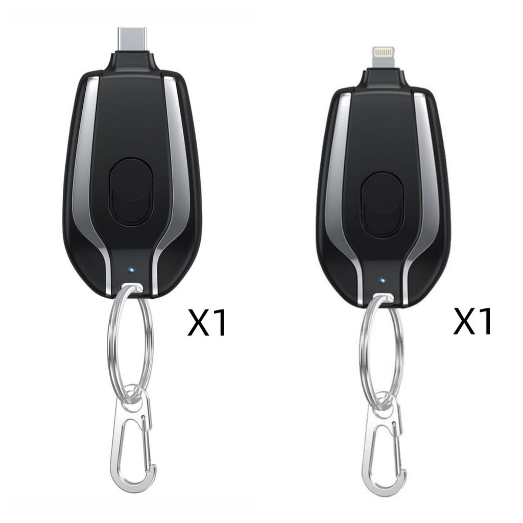 1500mAh Mini Power Emergency Pod Keychain Charger With Type-C Ultra-Compact Mini Battery Pack Fast Charging Backup Power Bank - 𝓢𝓱𝓸𝓹𝓵𝓮𝓬𝔂