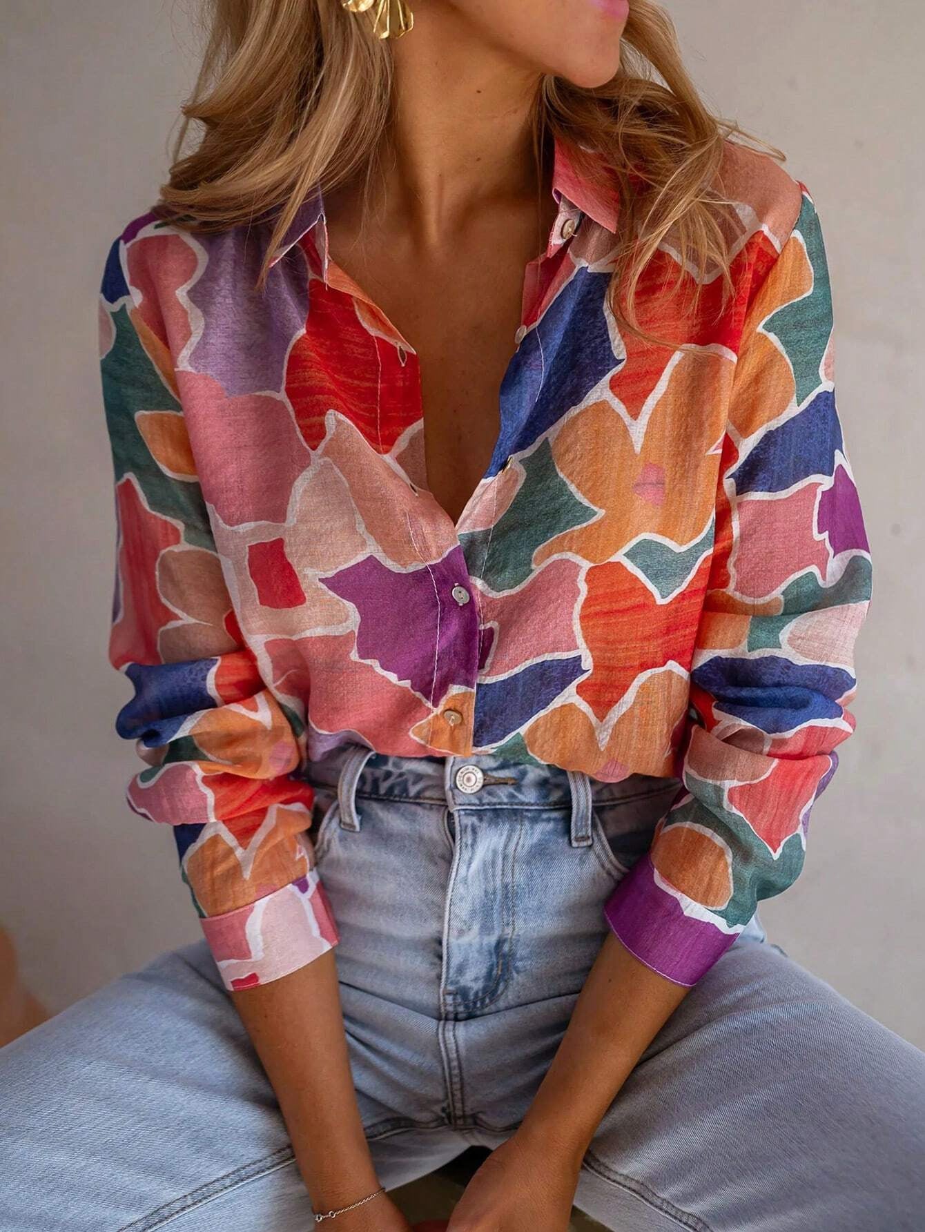 Women's Fashion Casual All-match Short-sleeved Shirt - 𝓢𝓱𝓸𝓹𝓵𝓮𝓬𝔂