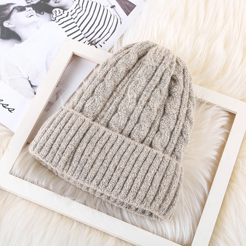 Winter Mohair Women Fleece Knitted Beanie - 𝓢𝓱𝓸𝓹𝓵𝓮𝓬𝔂