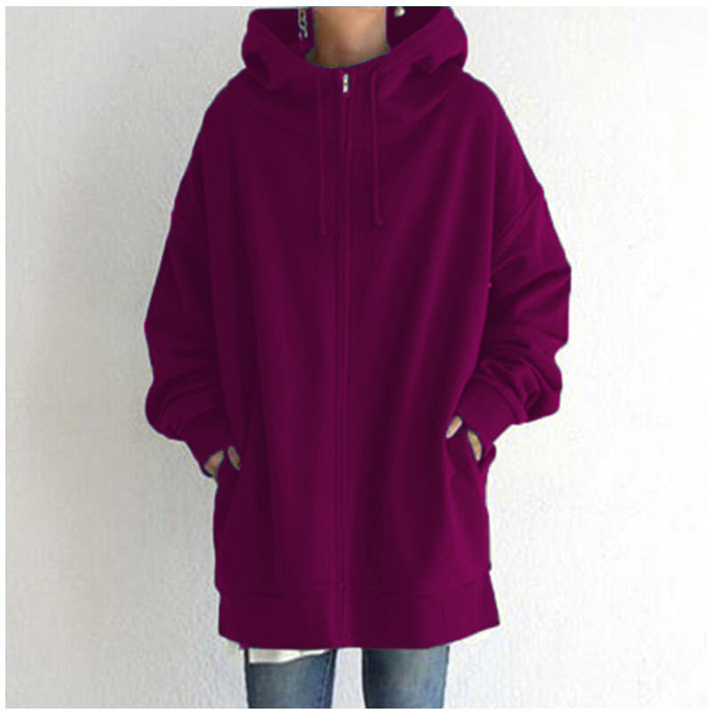 Women's Fuzzy Hoodies Long Sport Pullover Hoodie Full-Zip Hoodie Sweatshirt - 𝓢𝓱𝓸𝓹𝓵𝓮𝓬𝔂