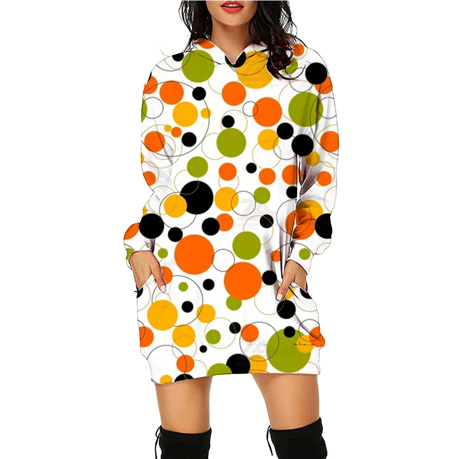 Halloween Print Long Hoodie With Pockets Sweater Long Sleeve Clothes Women - 𝓢𝓱𝓸𝓹𝓵𝓮𝓬𝔂