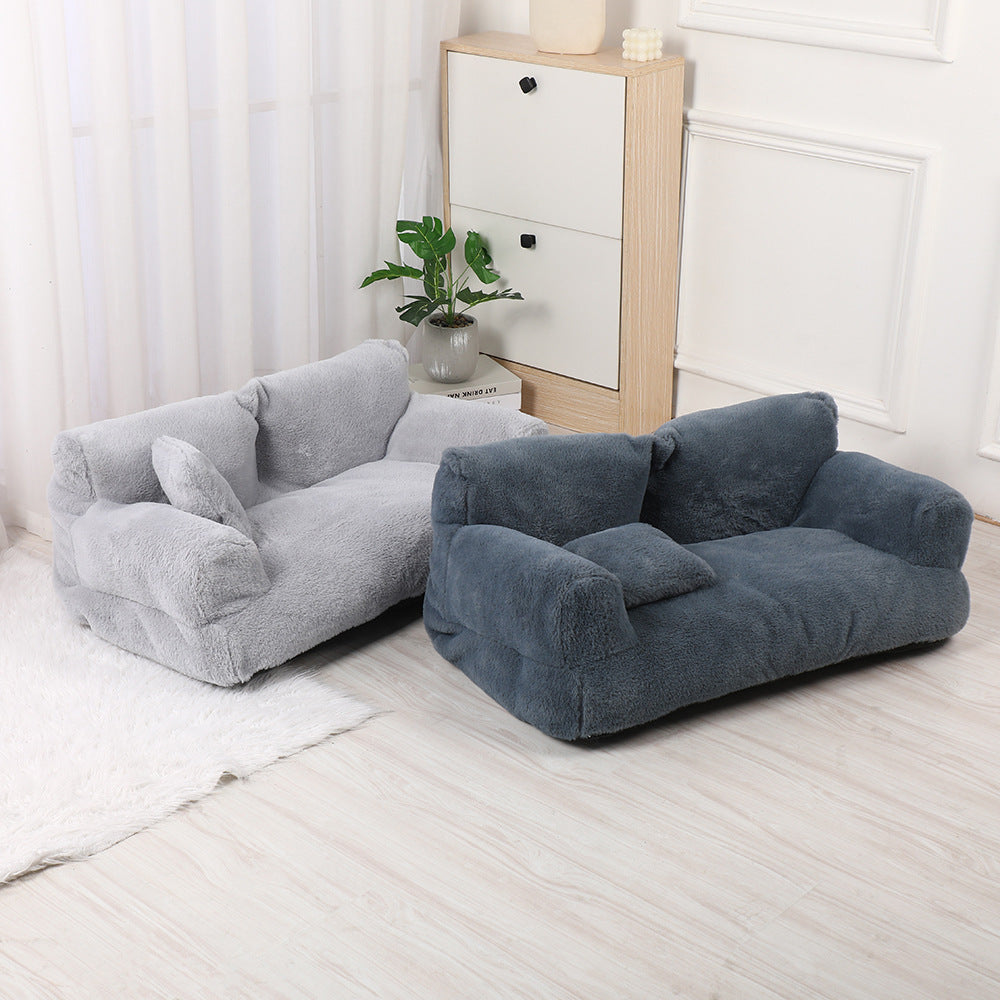 Warm Universal Rabbit Plush Pet Sofa Nest - 𝓢𝓱𝓸𝓹𝓵𝓮𝓬𝔂