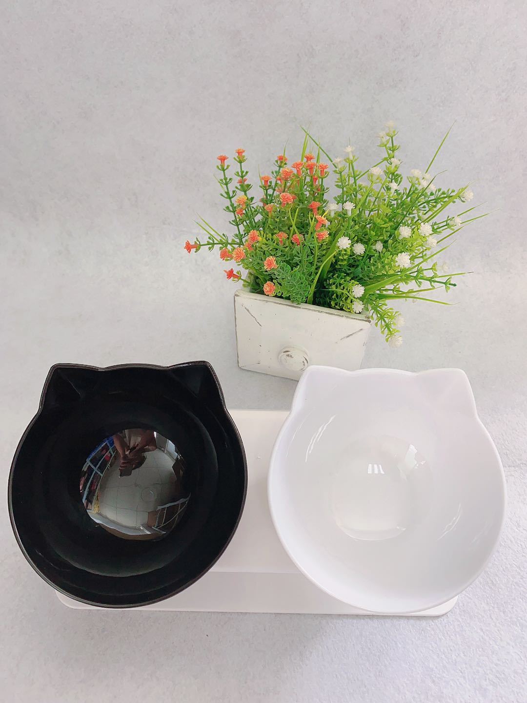 Cat Double Bowl Cat Food Bowl Protects Cervical Vertebra - 𝓢𝓱𝓸𝓹𝓵𝓮𝓬𝔂