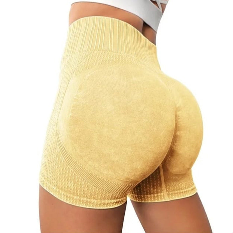 High-waisted Hip-lifting Fitness Pants Solid Color Quick-drying Tight Running Sports Yoga Shorts Women - 𝓢𝓱𝓸𝓹𝓵𝓮𝓬𝔂