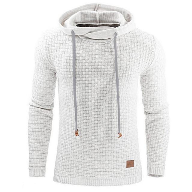Men's Jacquard Sweater Long-sleeved Hoodie Warm Color Hooded Sweatshirt Jacket - 𝓢𝓱𝓸𝓹𝓵𝓮𝓬𝔂