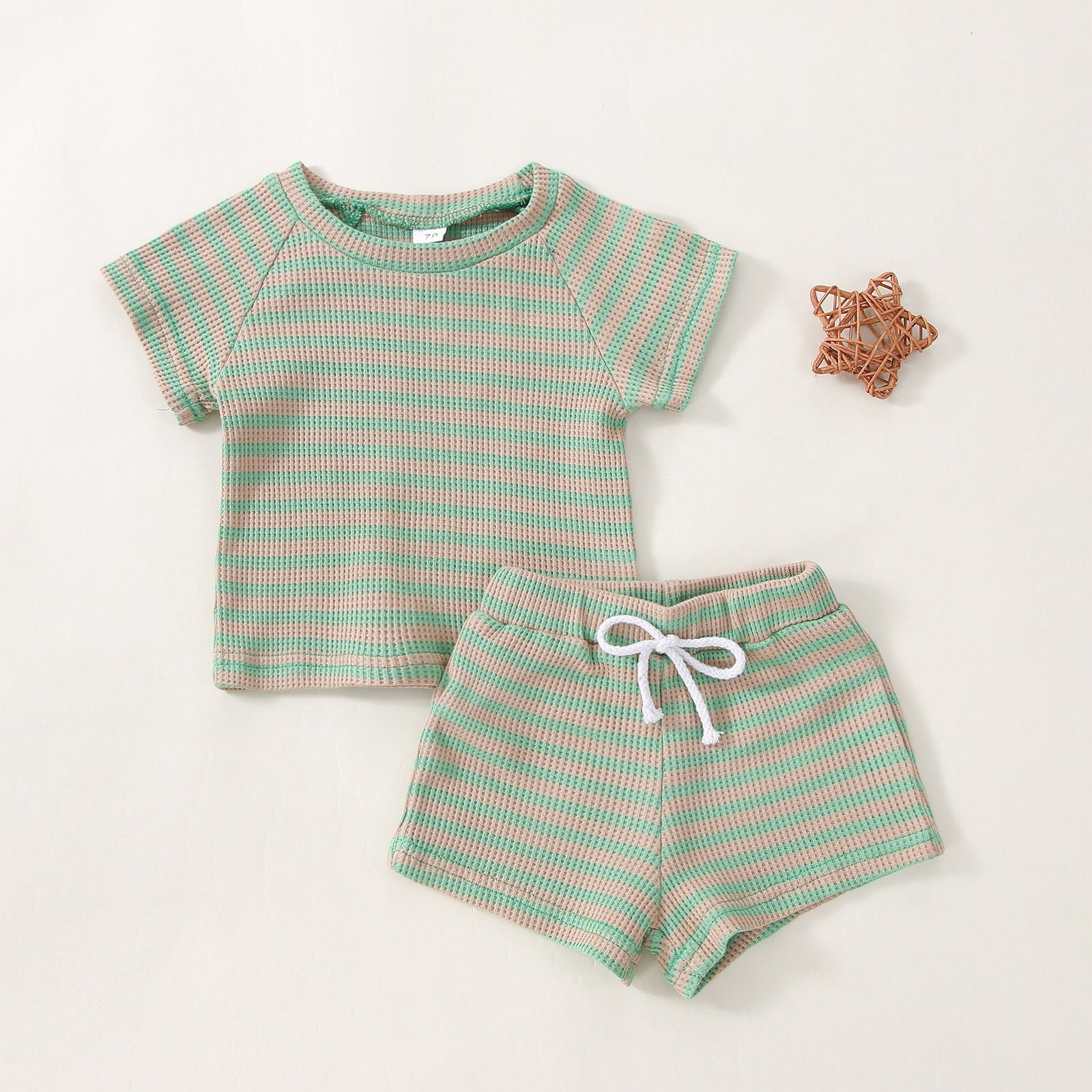 Children's Waffle Stripe Short Sleeve - 𝓢𝓱𝓸𝓹𝓵𝓮𝓬𝔂