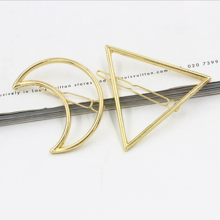Hairpins Triangle Moon Hair Pin Jewelry - 𝓢𝓱𝓸𝓹𝓵𝓮𝓬𝔂