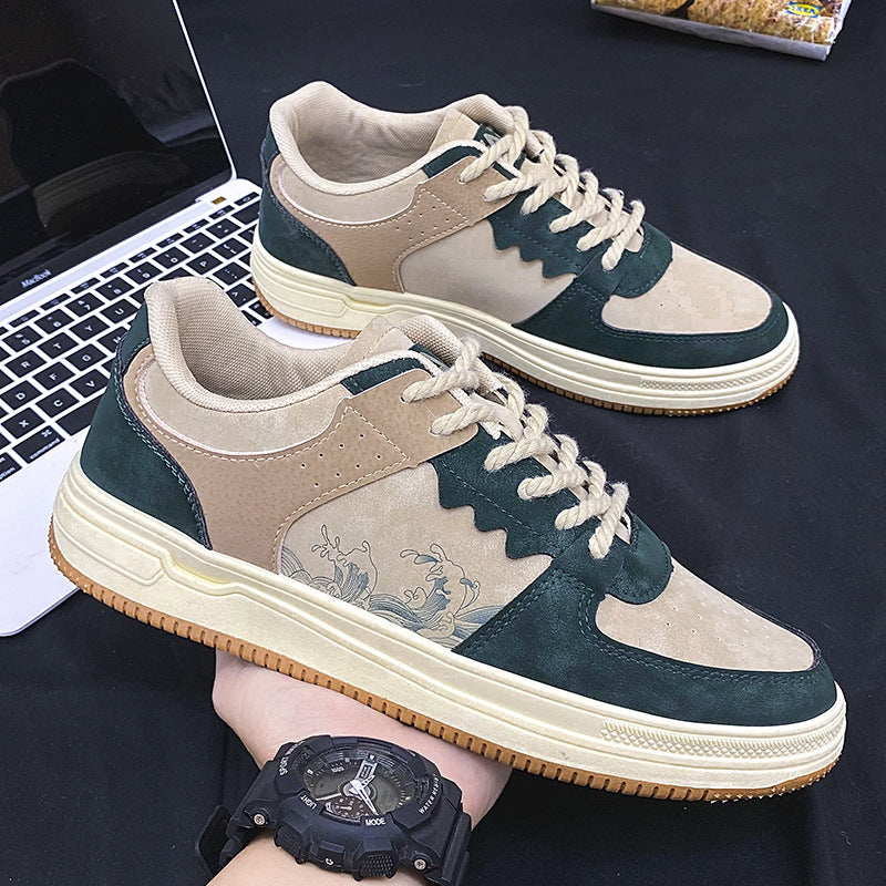 Lace-up Casual Shoes Men Soft Thick Sole Fashion Comfortable Breathable Flats Sneakers Student Platform Outdoor Walking Shoes - 𝓢𝓱𝓸𝓹𝓵𝓮𝓬𝔂