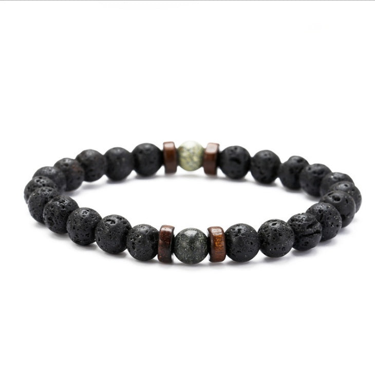 Personality Men's Black Volcanic Stone Bracelet - 𝓢𝓱𝓸𝓹𝓵𝓮𝓬𝔂