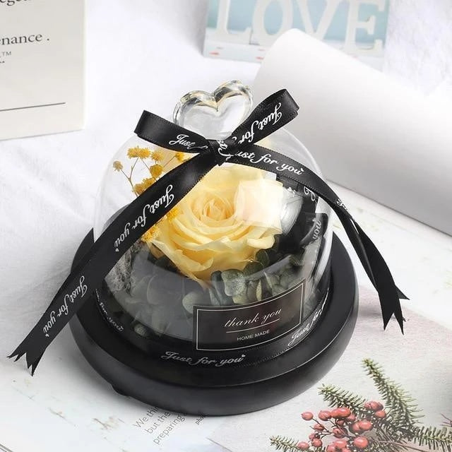 Valentine's Day Christmas Dried Flowers For Home Decor Wedding Gifts Dried Flowers Eternal Real Rose Home Decor With LED In Glass - 𝓢𝓱𝓸𝓹𝓵𝓮𝓬𝔂
