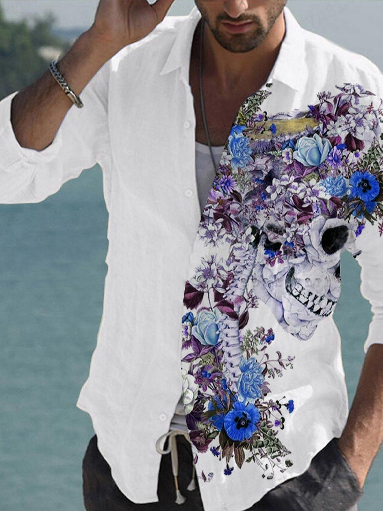 Color Matching Bamboo Linen Printed Men's Shirt - 𝓢𝓱𝓸𝓹𝓵𝓮𝓬𝔂