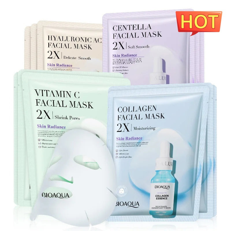 Collagen Face Mask Moisturizing Firming Face Sheet Mask Hyaluronic Acid Facial Masks Beauty Skin Care Gel Skin Care - 𝓢𝓱𝓸𝓹𝓵𝓮𝓬𝔂