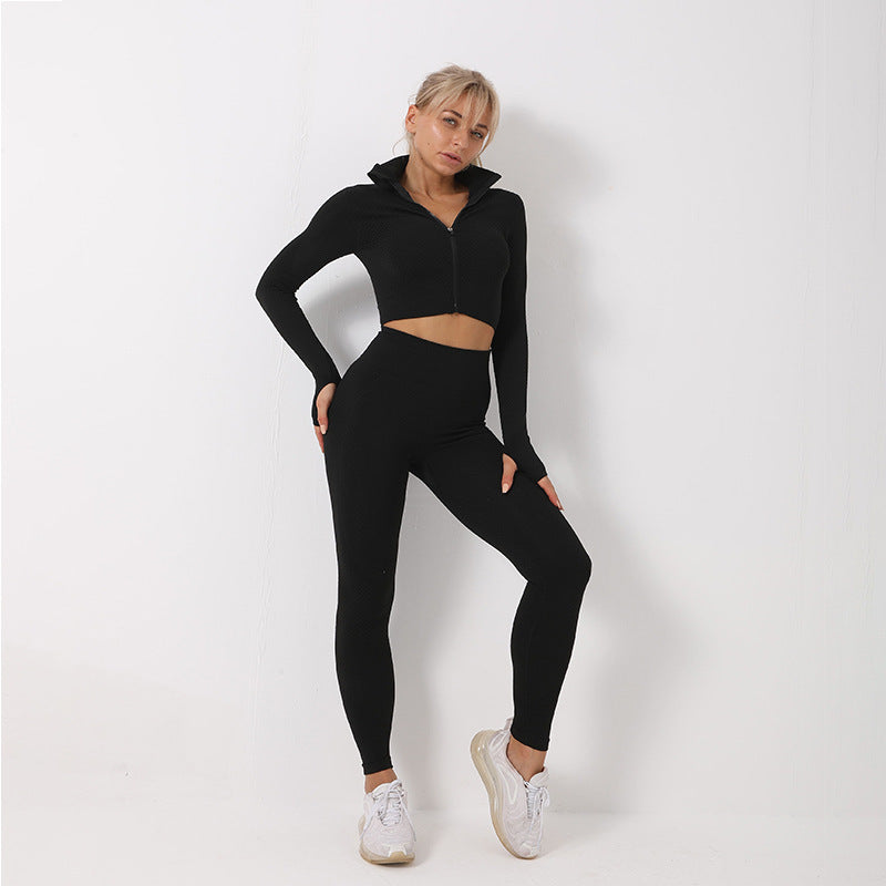 3PCS Yoga Set Seamless Sport Set Women Gym Clothing Leggings Women Crop Top Sports Bra Women Fitness Gym Set Womens Outfits Tracksuit - 𝓢𝓱𝓸𝓹𝓵𝓮𝓬𝔂